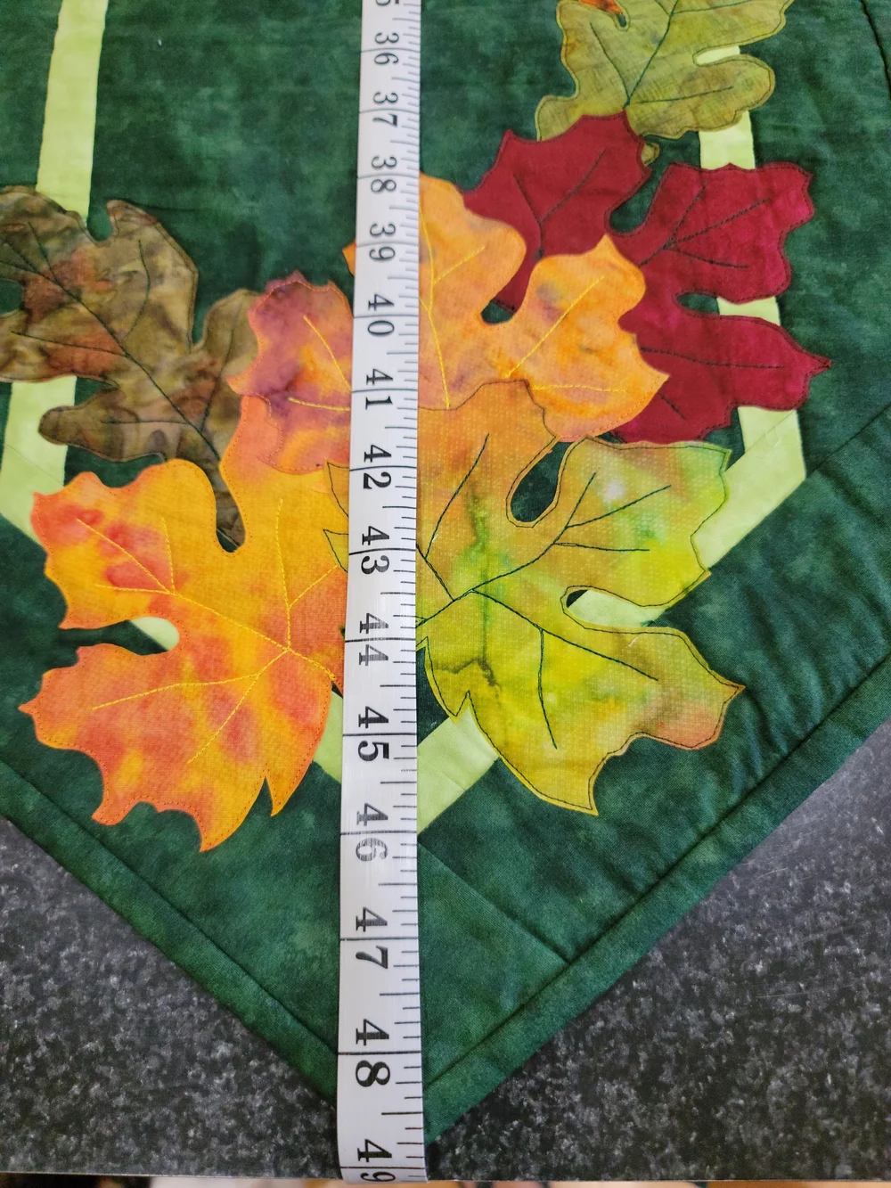Green Autumn Oak Leaf Table Runner Set Of 2